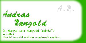 andras mangold business card